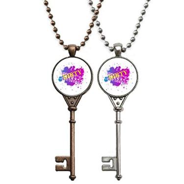 Imagem de OFFbb-USA Colar de chave de marcas de pneu para limpar manchas sujas decoração de casais