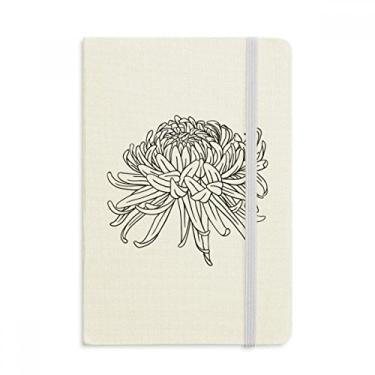 Imagem de Caderno de ilustração de planta de flor crisântemo oficial de tecido capa dura diário clássico