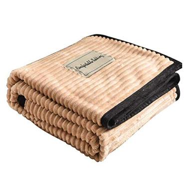 Imagem de Cobertor de dupla camada velo, cobertor de microfibra para sofá para cadeiras/cama/escritório, roupa de cama requintada, aconchegante, aconchegante, cinza durável 70cm * 100cm