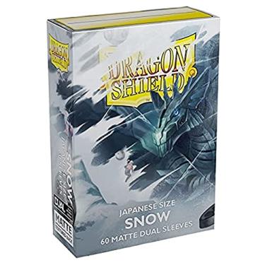 Imagem de 5 Packs Dragon Shield Dual Matte Mini Japanese Snow White 60 ct Card Sleeves Value Bundle!