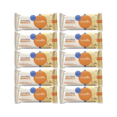 Imagem de Kit com 10 Tabletes de Chocolate Branco Zero Açúcar de 20g cada - Laciella