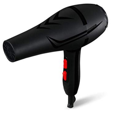 Imagem de Secador de cabelo profissional para salão de beleza de secagem rápida potente de 2000 W Secador de cabelo iônico antifrizz compacto com bico modelador Secador de cabelo rápido 2 velocidades e 3