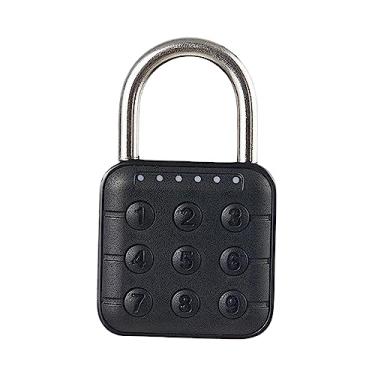 Imagem de Vaveren Cadeado de de senha eletrônica Cadeado à prova de intempéries Fechadura de combinação portátil de liga de zinco para armários de mala de