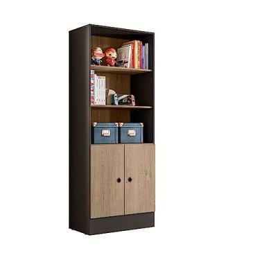 Imagem de Armário Estante Livreiro Gamer 4095 Qmovi Preto Carvalho