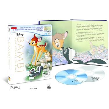 Imagem de Edição de aniversário Disney Bambi (Blu-ray + DVD + HD digital) livro exclusivo de 32 páginas e litografia colecionável de Tyrus Wong