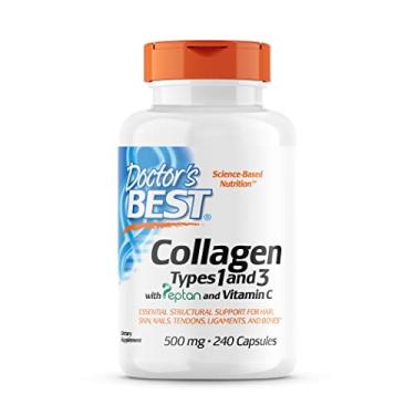 Imagem de Doctor's Best - Tipos de Colágeno 1 e 3 com Peptan e Vitamina C 500 mg - 240 Cápsulas