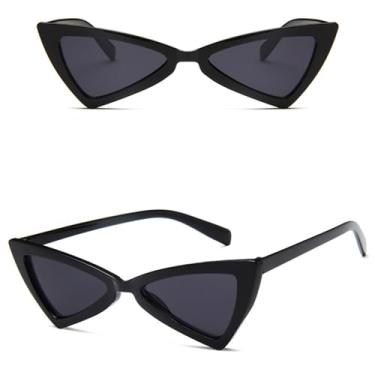 Imagem de Óculos de sol olho de gato mulher vintage borboleta espelho óculos de sol feminino retro estilo triângulo, 1, um tamanho