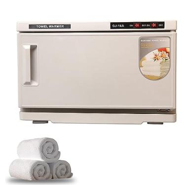Imagem de Aquecedor de toalhas quentes 16L armário roupas ferramenta de aquecimento de alta temperatura para cabelo spa salão de massagem salão de toalhas de aço inoxidável de grande capacidade, branco, 45 * 35 * 30 cm