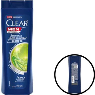 Imagem de Shampoo Anticaspa Alívio Da Coceira Com 200ml Clear Men