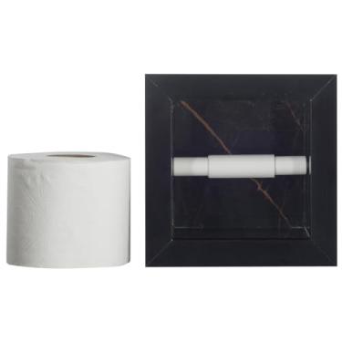 Imagem de Porta Papel Higiênico/Papeleira Em Porcelanato Polido (Preto)