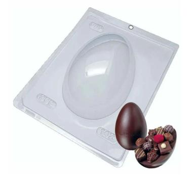 Imagem de 03 Formas de ovo de pascoa liso 350g bwb simples 142 Tradicional Chocolate