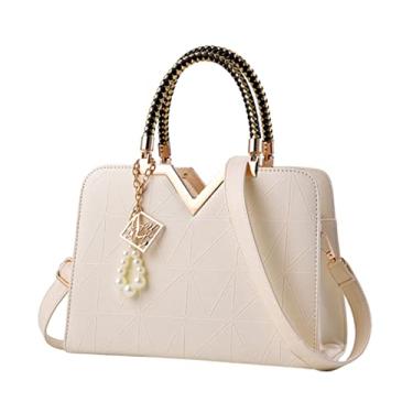 Imagem de Holibanna Shoulder Bag Bolsa De Ombro De Grande Capacidade Bolsa Feminina Moda Branco Bolsas Femininas Senhorita Sholder Bag
