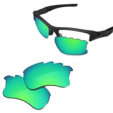 Imagem de Glintbay Lentes de óculos de sol de substituição 100% precisas para Oakley Flak Jacket XLJ ventilado - espelhado verde polarizado