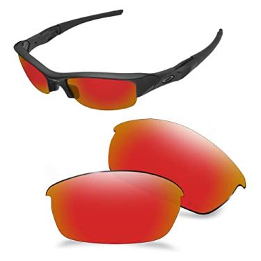 Imagem de AOZAN Lentes de reposição polarizadas ANSI Z87.1 para óculos de sol Oakley Flak Jacket OO9008 - Electric Crimson
