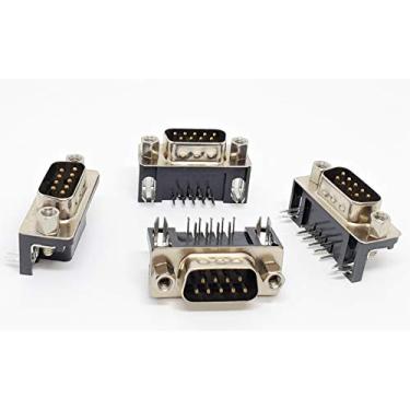 Imagem de Pc Accessories - Conectores Pro Db9 Conector de montagem PCB Macho Ângulo Direito, 90 graus D-sub, Pacote com 10