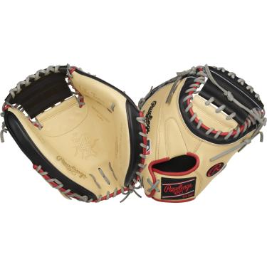 Imagem de Rawlings Luva de beisebol masculina Rawlings Heart of the Hide ContoUR Series Catchers 83,8 cm Pro H Web mão direita, ajuste juvenil contorno - 1 peça de camelo fechado/preto, tamanho único EUA