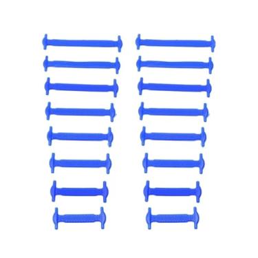 Imagem de Sneakers No Tie Solid Color Shoelaces Silicone Elastic Shoelaces Women's Casual Shoelaces Shoe Accessories(Blue)