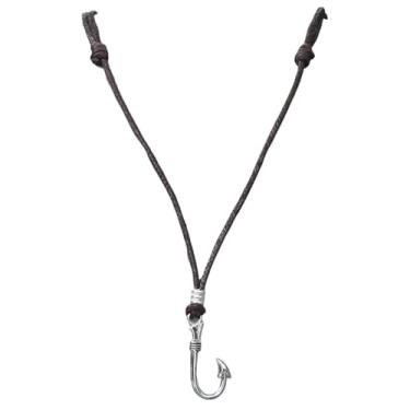 Imagem de BlueRica Colar com cordão ajustável de anzol, Zinco, Sem Pedra Preciosa