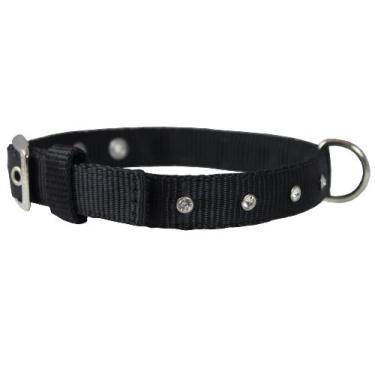 Imagem de Coleira dupla de nylon para cães com strass de 1,27 cm de largura pequena serve para pescoço de 26,7 a 34,3 cm Yorkshire Terrier, filhotes