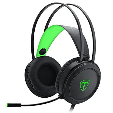 Imagem de T-DAGGER Headset T-Dagger Ural Preto e Verde com LED Verde T-RGH202