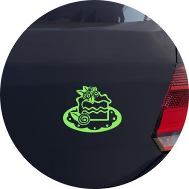 Imagem de Adesivo de Carro Fatia de Bolo Decorado - Cor Laranja - Melhor Adesivo