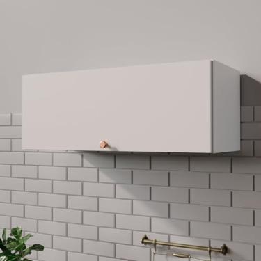 Imagem de Armário Aéreo Porta Basculante 90cm Arizona Cabecasa Madeiramadeira Branco/Cobre