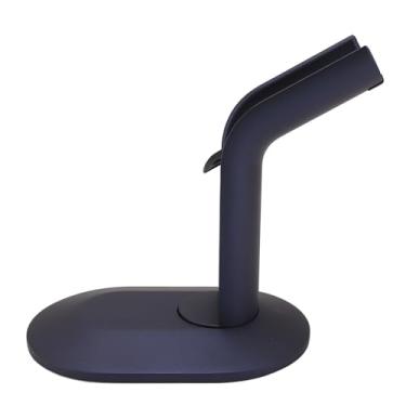 Imagem de Cremalheira de Armazenamento do Desktop do Secador de Cabelo, Suporte Engrossado Estável do Desktop do Secador de Cabelo do Metal para o Salão de Beleza (Azul)