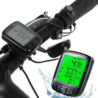 Imagem de Computador de Bicicleta com Luz Noturna LED e Monitoramento de Rota - 