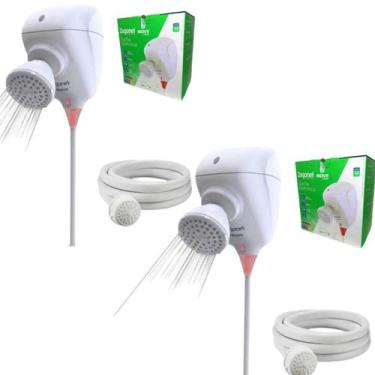 Imagem de Kit 2 Ducha Eletrônica Zagonel Move Branca de Parede 7500W 220V