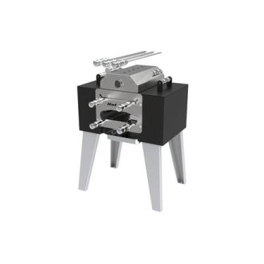 Imagem de Churrasqueira Para Apartamento Ecológica Sem Fumaça 2 grelhas 3 espeto