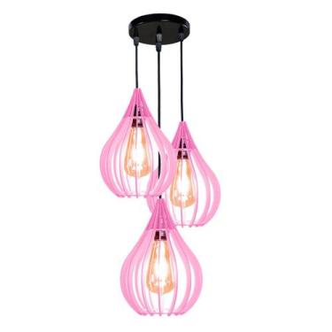Imagem de Luminária Teto Lustre pendente balcão cozinha sala trio - Shoppingnet,