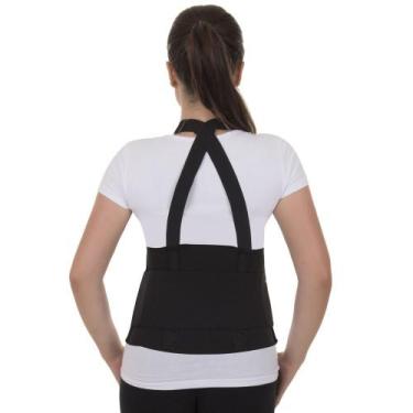 Imagem de Faixa Cinta Abdominal Lombar Com Suspensório Preto Artipé - Artipe, G