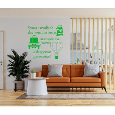 Imagem de Adesivo frase Somos o resultado parede decoração sala, quarto, cozinha