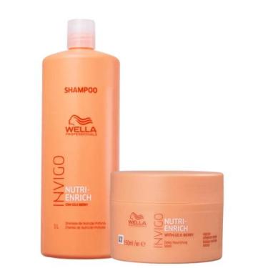 Imagem de Kit Nutri-Enrich Shampoo 1L e Máscara 150ml - Wella - Wella Profession
