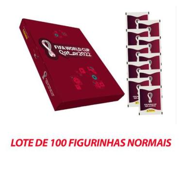 Imagem de Lote De 100 Figurinhas Normais Copa Do Mundo Fifa Qatar 2022 - AVULSAS