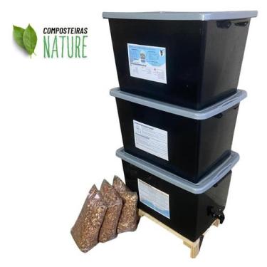 Imagem de Composteira Doméstica Minhocário 150 L Jardim Ar livre - Nature