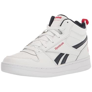 Imagem de Reebok Tênis infantil unissex clássico Jogger 3.0, Branco/vetor azul marinho/vermelho vetor, 18