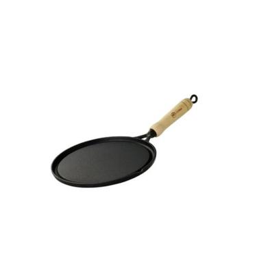 Imagem de Chapa Bifeteira Lisa De Ferro 25cm Para Servir Porção Em Bares E resta
