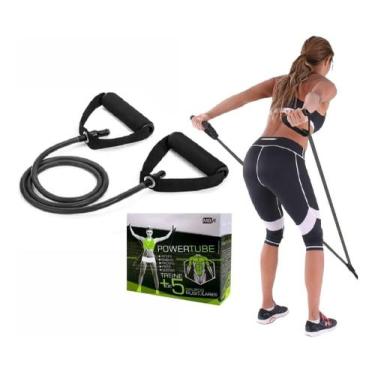 Imagem de Elástico Tensão Power Tube Treino Braços Peito Musculação - Lequipo