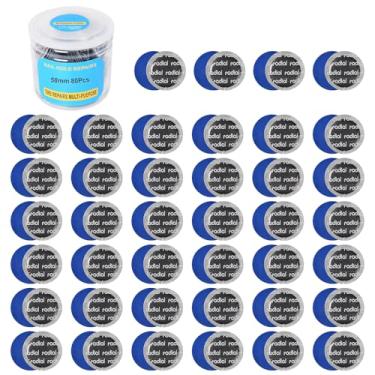 Imagem de Patch de reparo de pneu de 58 mm, 80 peças de tubo de borracha natural e patch de pneu, remendo universal redondo para reparo de perfuração de pneus, remendo de pneu multiuso para carro, caminhão,