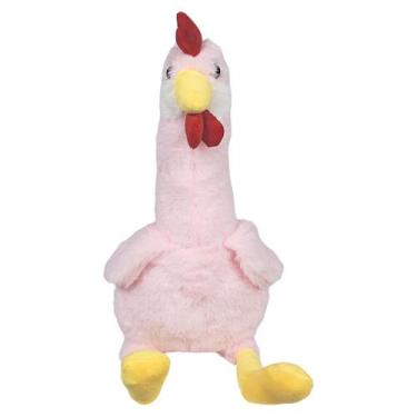 Imagem de Galinha De Pelúcia Peludinha Sentada 33Cms - Rosa - Tuka Toy