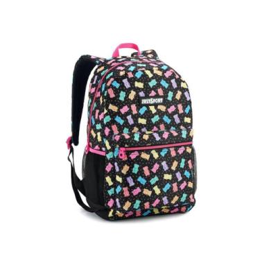 Imagem de Mochila Costas Bolsa Juvenil Grande Reforçada Feminina - Denlex, Preto