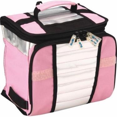 Imagem de Bolsa Térmica Mor Ice Cooler Dobrável Cor Rosa 7,5 Litros