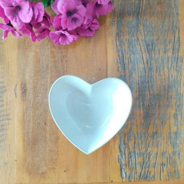 Imagem de Bowl Coração Cerâmica Branco M 16,7 cm - Lyor