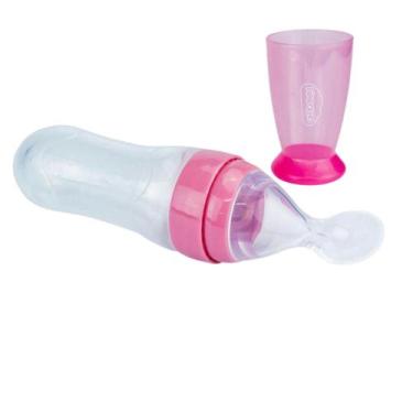 Imagem de Colher Dosadora Papinha Bebê Enxoval Alimentação Silicone - Mundo dos 