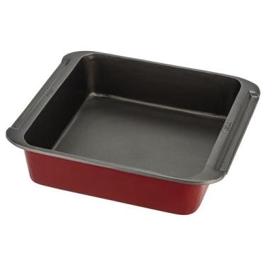Imagem de Assadeira e Travessa de Alumínio Antiaderente 23x23 Vermelha - Weck