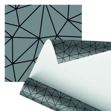 Imagem de Papel De Parede Adesivo Cinza Escuro Preto Geométrico 2,80m - PlimShop