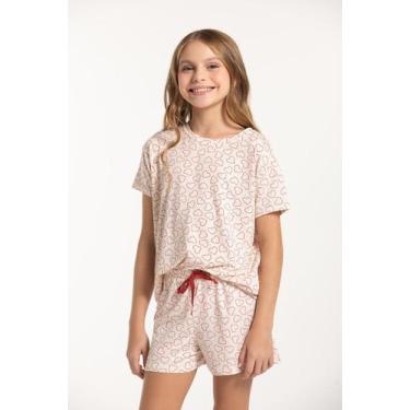 Imagem de Conjunto Pijama Juvenil Menina Malha Viscolycra - Cor De Cacau, 10, Co