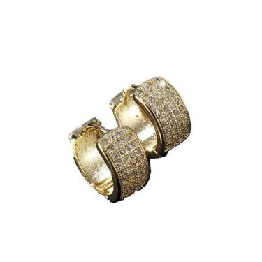 Imagem de Par de brincos argola grossa - banhado a ouro 18k - ToJoia18k
