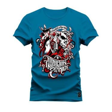 Imagem de Camiseta Plus Size Algodão 30.1 Premium Estampada Rock Festable - Nexs